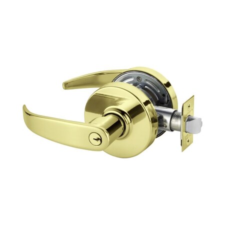 Sargent Entry Office Cylindrical Lock Grade 2 with P Lever and L Rose with ASA Strike and LA Keyway Bright B 287G05LP03